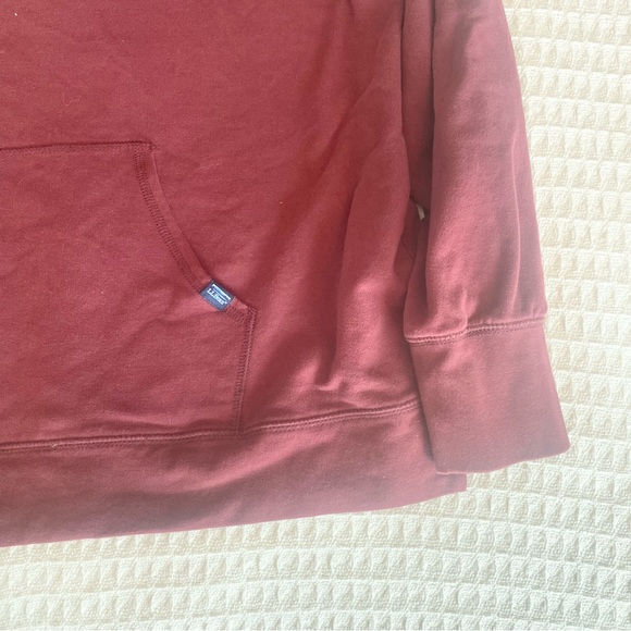L.L. Bean Burgundy 1/4 Zip-Up Sweatshirt XL - Picture 3 of 5